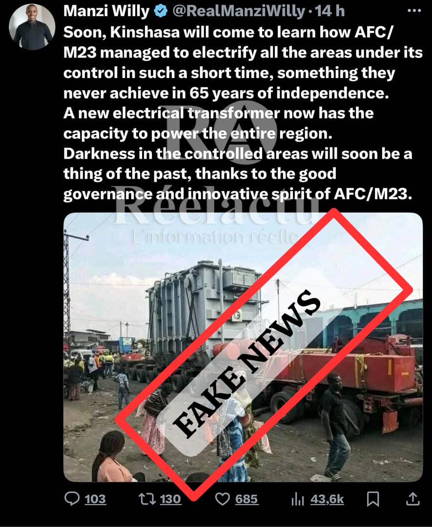 La fausse publication de Willy Manzi